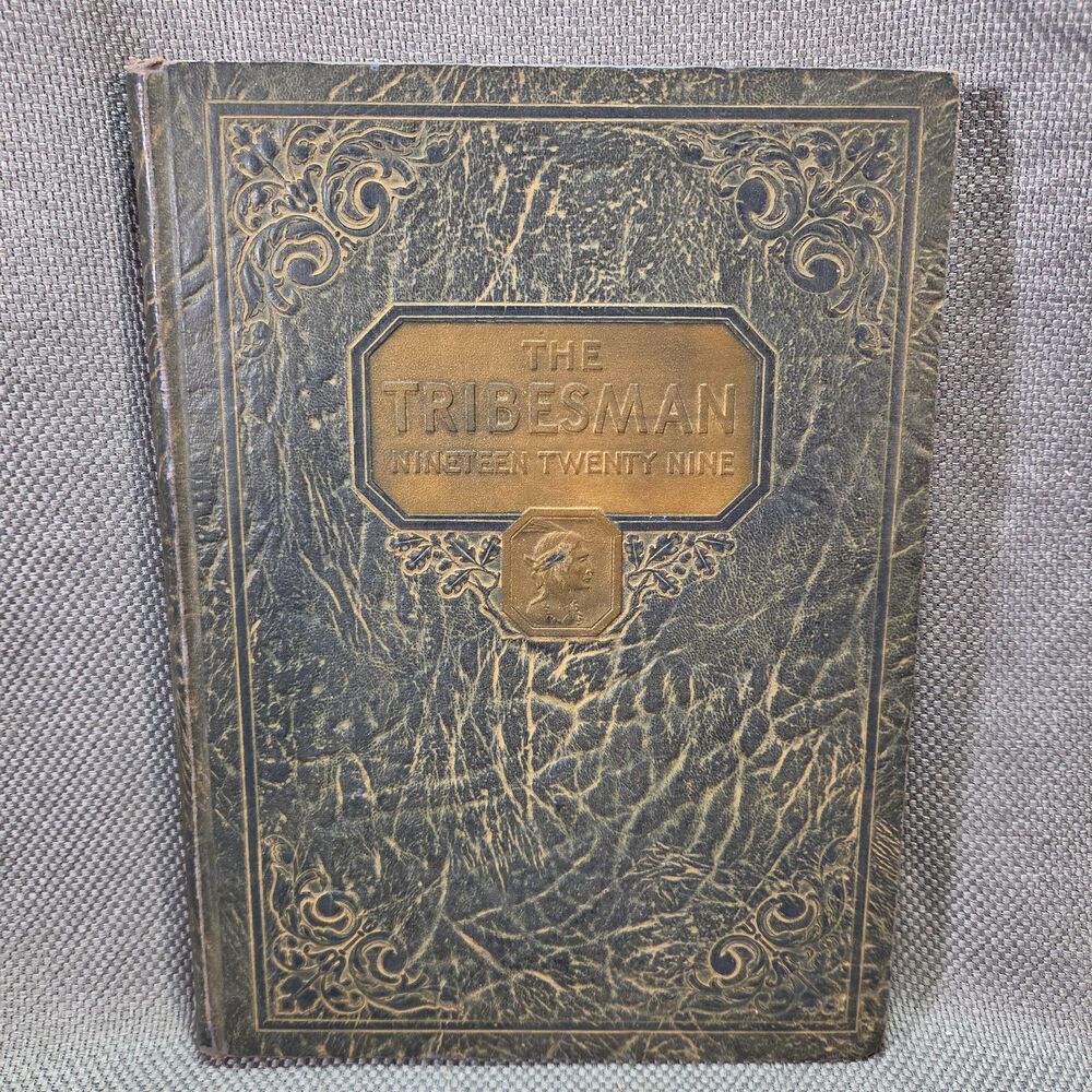 1929 The Tribesman Mississippi College Yearbook Antique Hardcover Clinton MS